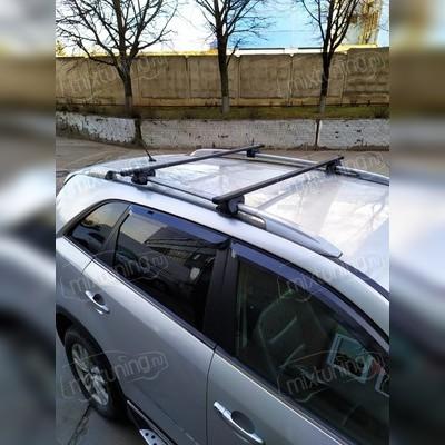 Прямоугольные поперечины на рейлинги Kia Ceed 2007-2012 Универсал "Favorit"