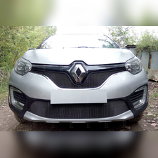Защита радиатора верхняя, модель "Стандарт черная" Renault Kaptur 2016-2020