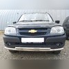 Защита переднего бампера (радиус) Chevrolet Niva 2009-2020