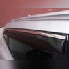 Дефлекторы, ветровики окон с нержавеющим молдингом Nissan Qashqai 2014 - нв (комплект)