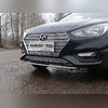 Накладка на решетку радиатора, верхняя (лист) Hyundai Solaris 2 2017-нв