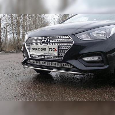 Накладка на решетку радиатора, нижняя (лист) Hyundai Solaris 2 2017-нв