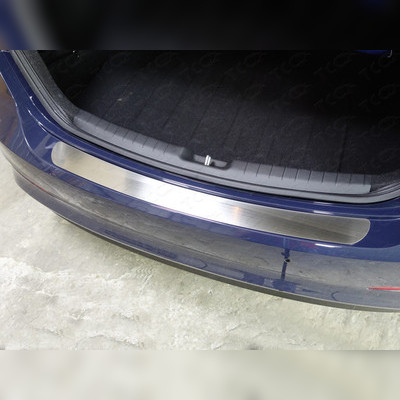Накладка на задний бампер (лист шлифованный) Hyundai Elantra 2016-2020