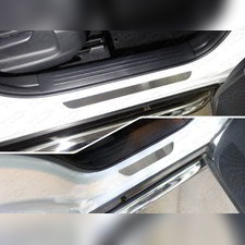 Накладки на пороги (лист шлифованный) Mazda CX-5 2017-нв
