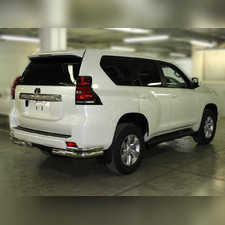 Защита заднего бампера "уголки" 76 / 53мм Toyota Land Cruiser Prado 150 2017-2020