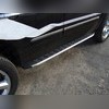 Пороги алюминиевые с пластиковой накладкой (1920 из 2-х мест) Cadillac Escalade 2006-2014