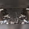 Защита картера двигателя и кпп + раздатки 2-х частей Porsche Cayenne 2010-2017 (Композит 10 мм)