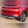 Накладка на задний бампер Kia Sportage 2016-2018 (имитация 2-го выхлопа)
