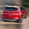 Накладка на задний бампер Kia Sportage 2016-2018 (имитация 2-го выхлопа)