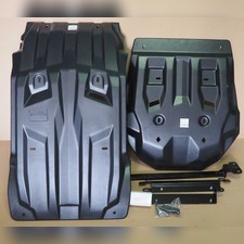 Защита картера кпп и рк Mitsubishi Pajero Sport 2015-нв (композит 8 мм) из 2х частей