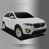 Накладки на передние фары и решетку KIA Sorento Prime III 2015-2020 (ABS хром)