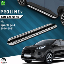 Пороги "OEM Still Pro" Kia Sportage 4 2016-2021 (173 см серебристые)