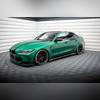 Элероны на пороги BMW M3 G80 Седан / M3 G81 Универсал 2020+ (чёрный глянец)