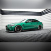 Элероны на пороги BMW M3 G80 Седан / M3 G81 Универсал 2020+ (чёрный глянец)
