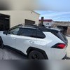Поперечины на штатные рейлинги Toyota Rav 4 V (XA50) 2020-2025 (чёрные) с замком