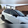 Поперечины на штатные рейлинги Toyota Rav 4 V (XA50) 2020-2025 (чёрные) с замком