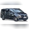 Накладки на передний бампер Mercedes-Benz Vito W447 2024+ (3 части)