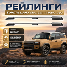 Рейлинги Toyota Land Cruiser Prado 250 (чёрные) OEM