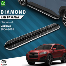Пороги "Diamond" Chevrolet Captiva 2006-2018 чёрные (183 см)