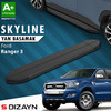 Пороги "Skyline" Ford Ranger 3 2012-2022 (203 см) чёрные