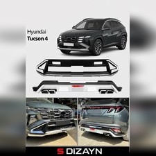 Накладки на передний и задний бампер Hyundai Tucson IV 2025+