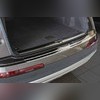 Накладка на задний бампер с загибом (нержавеющая сталь) Audi Q7 2015-нв
