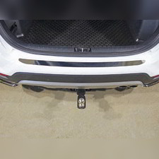 Накладка на задний бампер (лист зеркальный) Kia Rio X-line 2017-2020