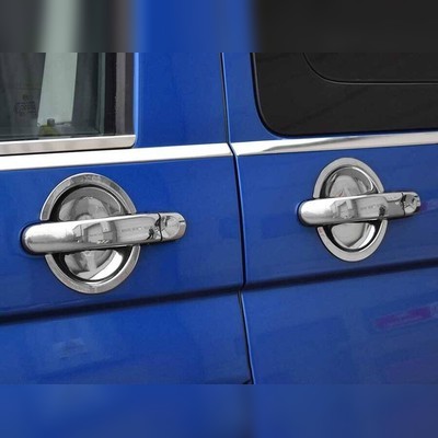 Накладки под дверные ручки (нержавеющая сталь) (3 шт) Volkswagen T5 Multivan 2003-2015