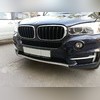 Накладка переднего и заднего бамперов BMW X5 2013 - 2018(ABS пластик, серебро)