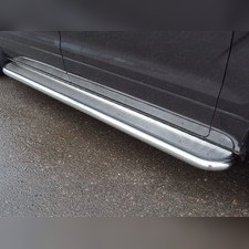 Пороги с площадкой (нержавеющий лист) 60,3 мм Hyundai Grand Starex 2018-нв