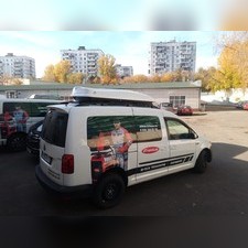 Рейлинги алюминиевые на Volkswagen Caddy MAXI (черный)