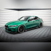Элероны на пороги BMW M3 G80 Седан / M3 G81 Универсал 2020+ (чёрный глянец)