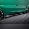 Элероны на пороги BMW M3 G80 Седан / M3 G81 Универсал 2020+ (чёрный глянец)