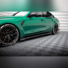 Элероны на пороги BMW M3 G80 Седан / M3 G81 Универсал 2020+ (чёрный глянец)