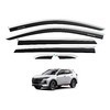 Дефлекторы, ветровики окон с нержавеющим молдингом changan CS55 Plus 2021+ (6 частей)