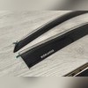 Дефлекторы, ветровики окон с нержавеющим молдингом Toyota Highlander U50 2013-2019 (4 части)