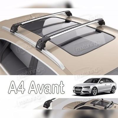 Багажник аэродинамический Audi A4 Avant, на интегрированные рейлинги с замком, модель "Air 2"