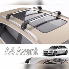 Багажник аэродинамический Audi A4 Avant, на интегрированные рейлинги с замком, модель "Air 2"