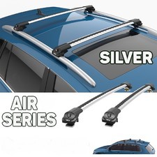 Багажник аэродинамический на рейлинги с замком, BMW X7 2018 - нв ,"Air 1 SILVER"