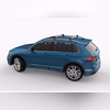 Багажник аэродинамический Ford Focus 2 2005 - 2008 на рейлинги с замком, модель "Air 1 Black"
