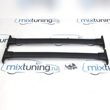 Поперечины на штатные рейлинги Nissan Pathfinder 2005-2014 (черные)