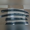 Дефлекторы, ветровики окон с нержавеющим молдингом Hyundai Santa Fe 2012 - 2018 (комплект)