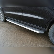 Пороги алюминиевые с пластиковой накладкой 1720 мм Geely Emgrand X7 2018-нв