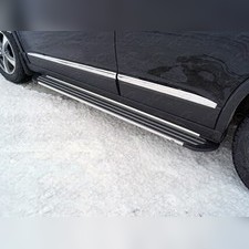 Ультра тонкие алюминиевые пороги "Slim Line Silver"