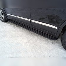 Ультра тонкие алюминиевые пороги "Slim Line Black"