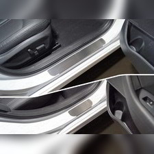 Накладки на пороги (лист шлифованный) Hyundai Sonata 2017-2019