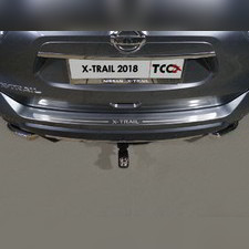 Накладка на задний бампер (лист шлифованный надпись X-Trail) Nissan X-Trail 2017-2021