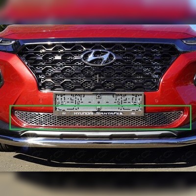 Накладка на решетку радиатора, нижняя (лист) Hyundai Santa Fe 2018-2021