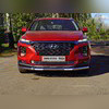 Накладка на решетку радиатора, верхняя (лист) комплект 2шт Hyundai Santa Fe 2018-2021