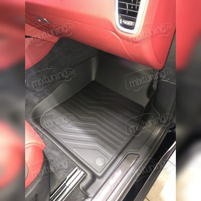 Ковры салона Porsche Cayenne 2017-нв, "3D Lux", аналог ковров WeatherTech (США)